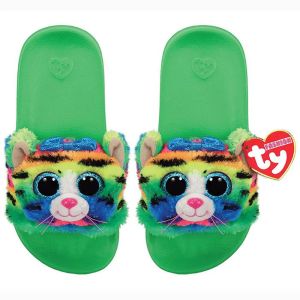 TY - FASHION TIGERLY SLIPPER SLIDES, SMALL