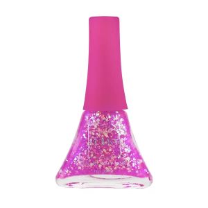 LUKKY - PEEL-OFF NAIL POLISH CONFETTI-MIX 0.19 FL.OZ. BRIGHT PINK PEARL WITH GLITTER