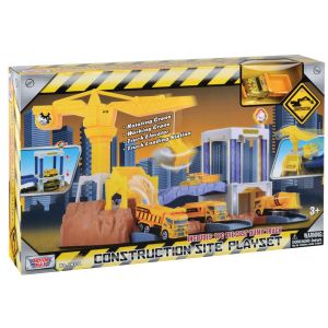 MOTORMAX - DIECAST CAR CONSTRUCTION SITE PLAYSET