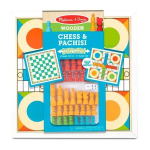 MELISSA & DOUG - WOODEN CHESS & PACHISI
