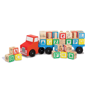 MELISSA & DOUG - WOODEN ALPHABET TRUCK, 28 PIECES