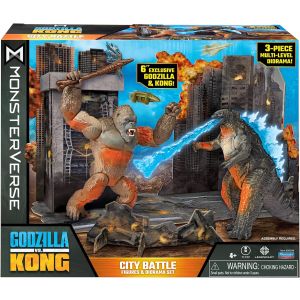 Godzilla vs. Kong City Battle Figs 6 Diaroma Set