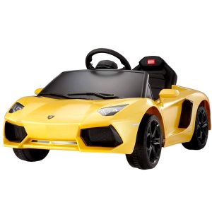 RASTAR - LAMBORGHINI AVENTADOR LP 700-4, KIDS RIDE ON CAR 12V - YELLOW