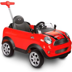 ROLLPLAY MINI COOPER PUSH CAR, RED
