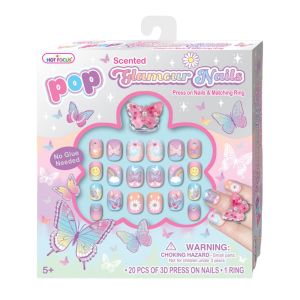 HOT FOCUS TIE DYE BUTTERFLY POP GLAM THE NAILS SET