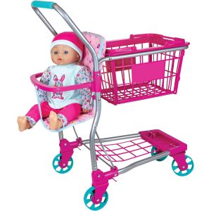 LISSI SHOPPING CART WITH 16" BABY DOLL