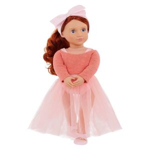 OUR GENERATION AUBRIE BALLET WITH ORANGE SWEATER DOLL