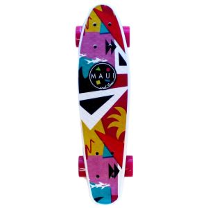MAUI - SHARK TANK PRINTED PU KICKTAIL SKATEBOARD, 22 INCHES