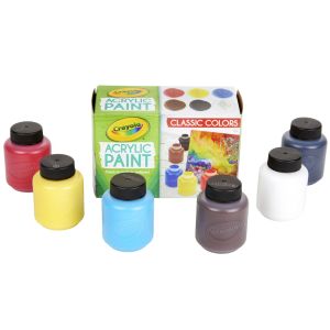 CRAYOLA - ACRYLIC PAINT CLASSIC COLORS SET, 6 PIECES