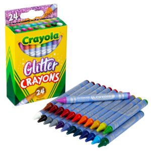 CRAYOLA - GLITTER CRAYONS, 24 COUNT