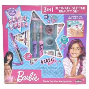 BARBIE 3 IN 1 ULTIMATE GLITTER BEAUTY SET
