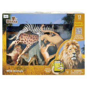 WENNO - WILD ANIMALS PLAYSET, 12 PIECES